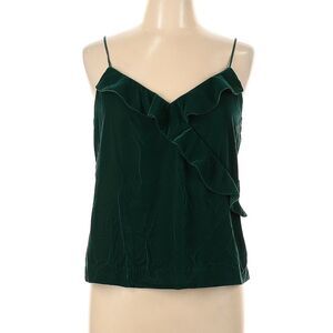 J. Crew Women's Green Ruffled Cami Top Size 10 Petites